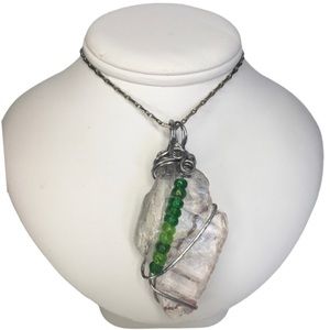 Hand Crafted Sea Glass Pendant On silver chain